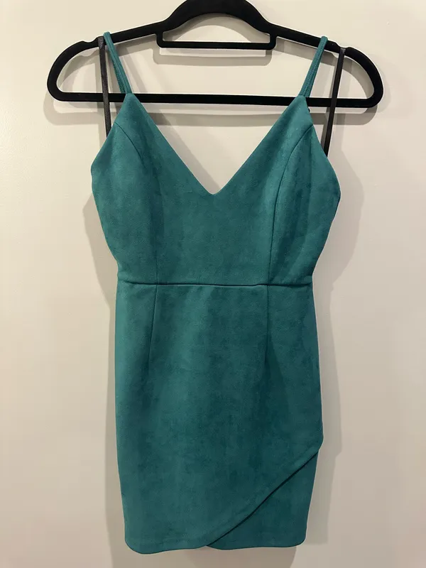 Revolve Superdown Carrie Mini Dress Suede - Image 3