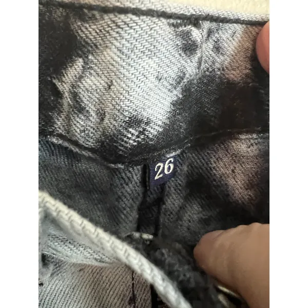 Carmar Beatrice‎ Jean Skirt Women’s Size 26 Black And Gray Mini Zip Front New - Image 4