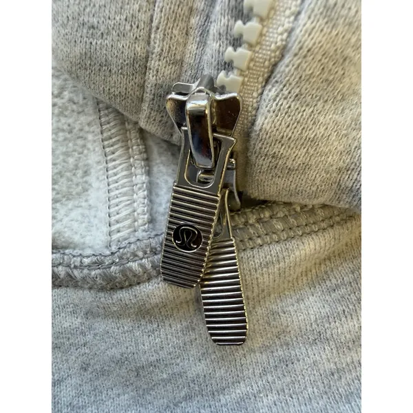 Lululemon Back To‎ It Wrap Fleece Jacket Sweater Athleisure Neutral Gray Comfy - Image 6