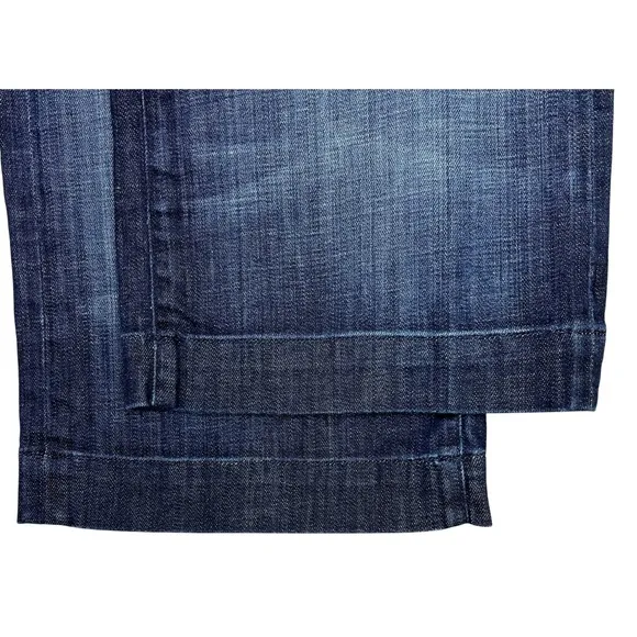 7‎ For All Mankind Low-Rise Crop Dojo Wide Leg Jeans 32" Dark Wash 7FAM Y2K USA - Image 8