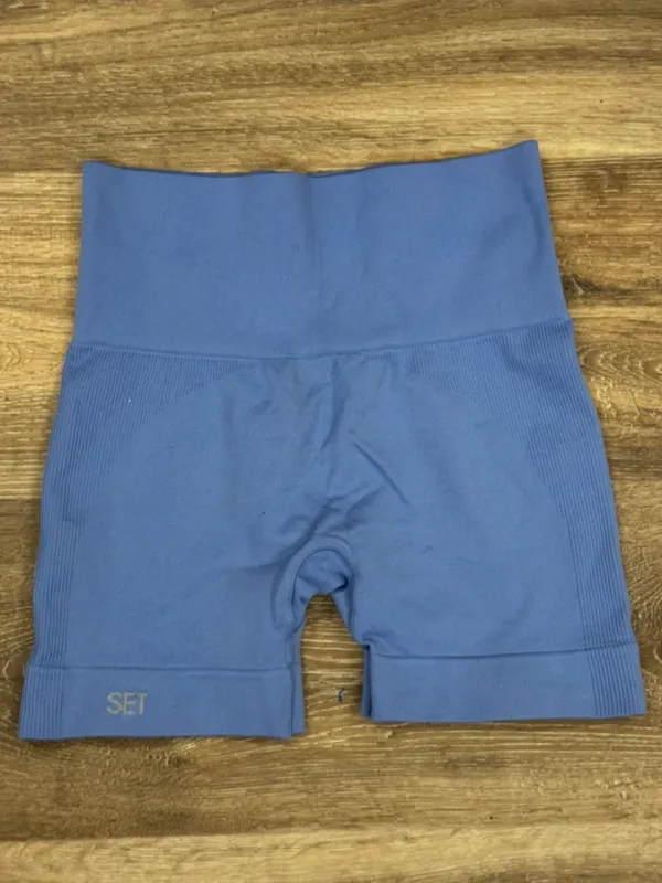 SET Active Blue Biker Athletic Shorts Women’s Small - Image 3