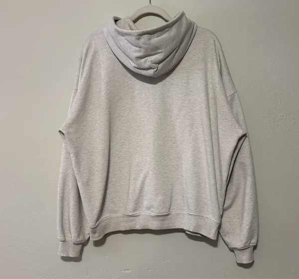 Gymshark Rest Day Hoodie Light Grey White Marl - Image 4