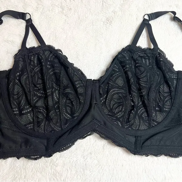 Torrid Curve Black Lace Underwire Longline Bralette Size 2X - Image 10