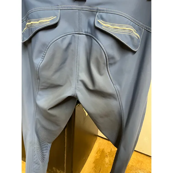 FITS Abbey Knee Patch Tread Breeches Riding Tights size medium Blue - Image 4
