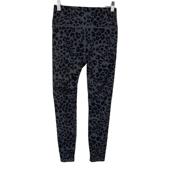 Varley Century‎ Dark Gray Cheetah Leggings Size Small - Image 4