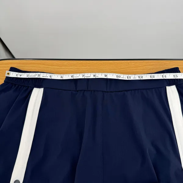 Halara shorts women's large snap high waisted color block active blue white - Image 7