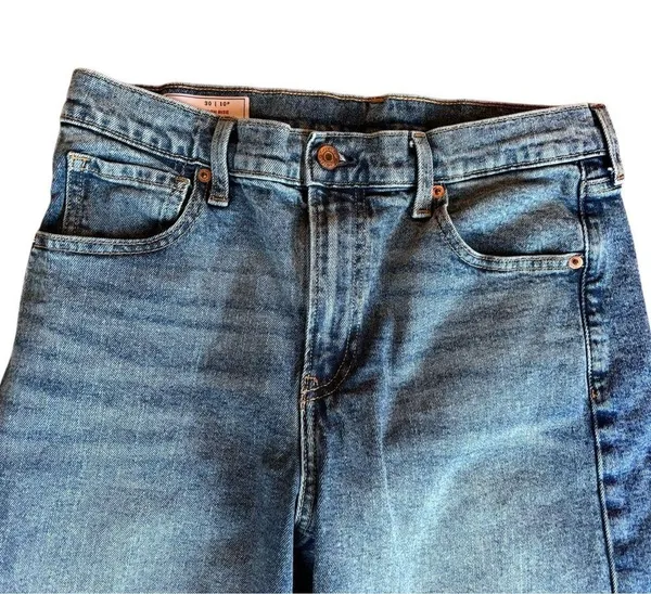 Gap High Rise Stride Wide-Leg Ankle Jeans Sz 30/10P Medium Indigo Wash Cotton - Image 4