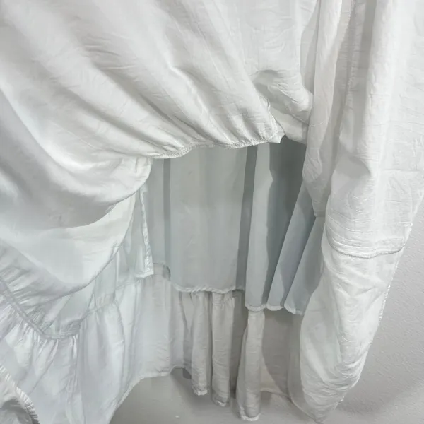 Trendy Queen Tiered Maxi Skirt Womens L White Elastic Waist Boho Cottagecore - Image 4