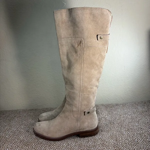 Sarto by Franco Sarto Coley Knee High Riding Boot Sz 7M Suede Leather Boho Party - Image 4