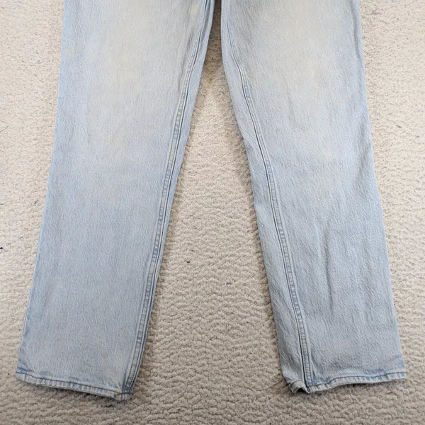 Abercrombie Fitch Curve Love 90s Straight Ultra High Rise Light Wash Jeans 26/2S - Image 4