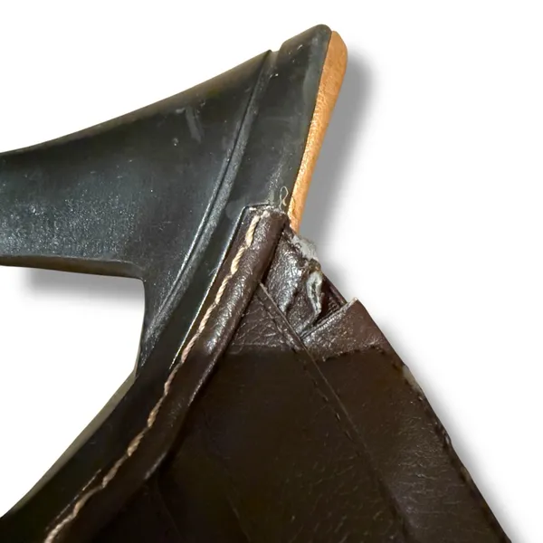 Bjorndal Juliana Brown Leather Slip‎ On Buckle Heeled Mules Sz 6.5 - Image 6