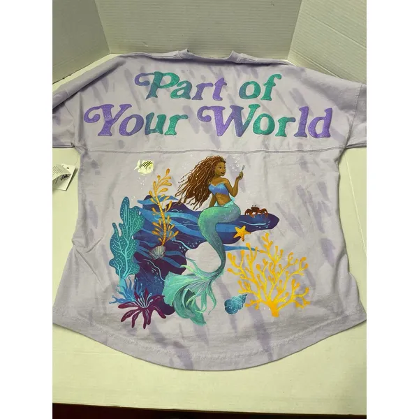 Disney Parks "The Little Mermaid" "Part of Your World" Spirit Jersey Size S NWT - Image 4
