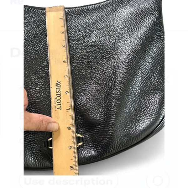 Michael Kors black Izzy Large Pebbled Leather Convertible Shoulder Bag Crossbody - Image 11
