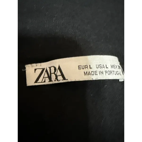 Zara Women's Black Off The Shoulder Long Sleeve Sweater Knit Blouse Top Size L - Image 3