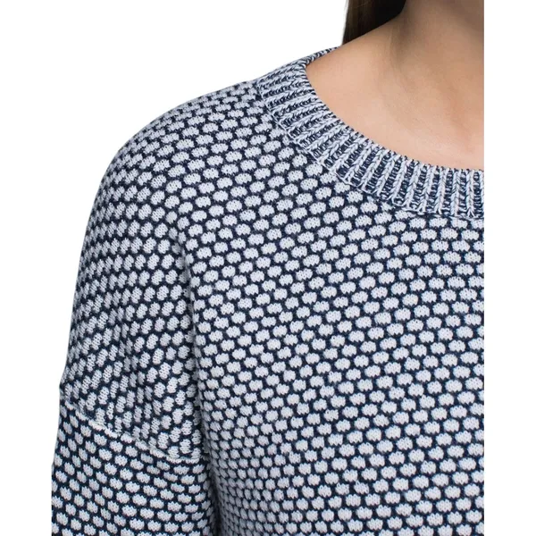 Lululemon Yogi Crew Sweater Size 4 Inkwell Blue Honeycomb Knit Thumbholes‎ 243 - Image 3