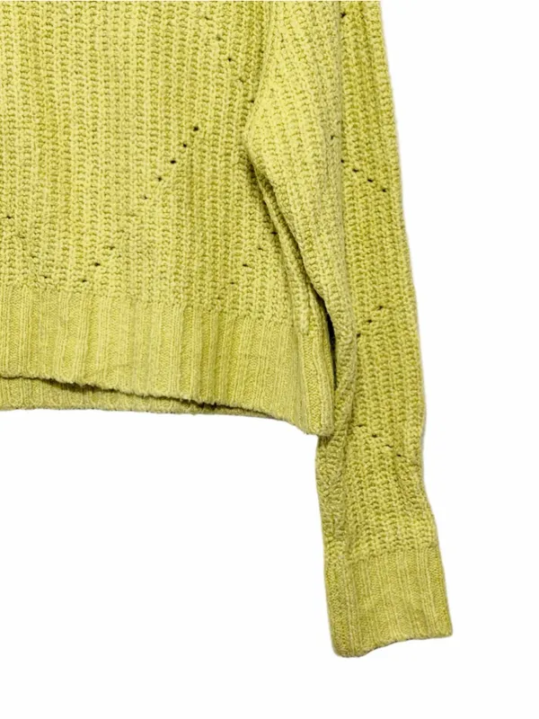 LINE the Label Women’s LongSleeve Ribbed Pointelle Mock Neck Cropped Sweater XS - Image 7