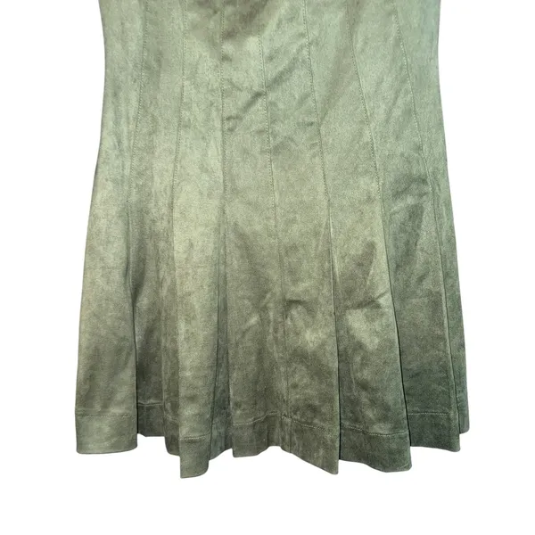 En Saison Delphine Faux Suede Pleated Fit and Flare Mini Dress‎ Size Small Fall - Image 4