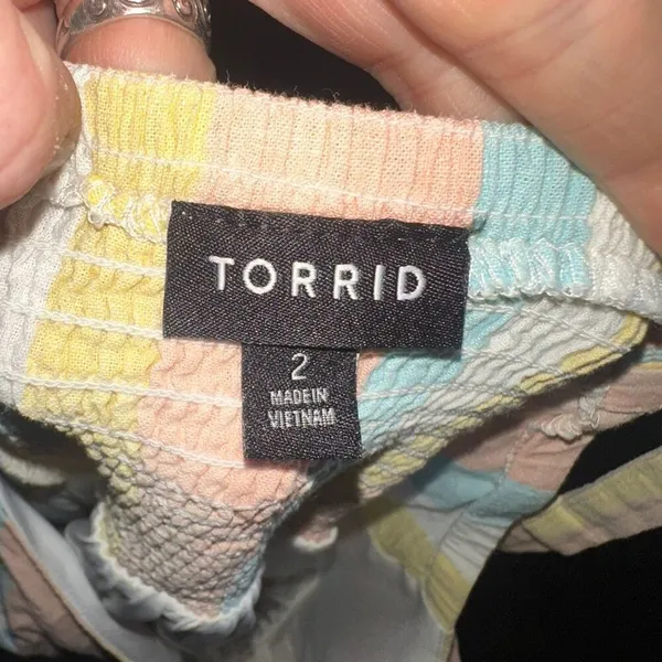 Torrid linen pastel striped Midi studio 2x sleeveless sundress - Image 4