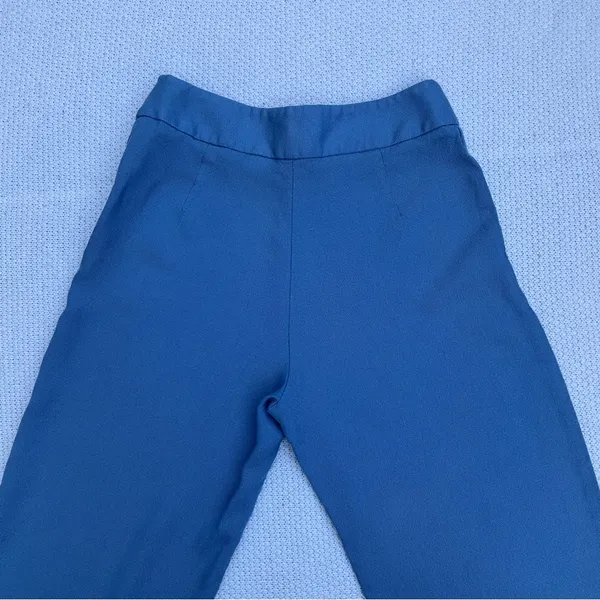 Zara High-Rise Wide-Leg Pants in Deep Blue - Image 6