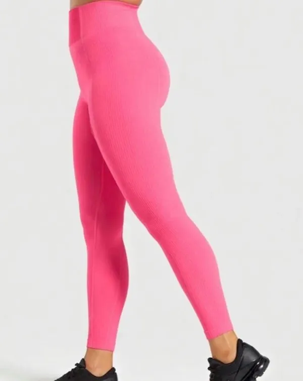 Gymshark Ultra Seamless Leggings- Neon Pink - Image 6