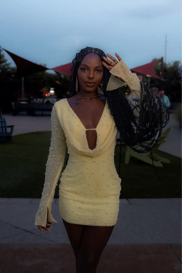 Oh Polly Embellished Long Sleeve Dress - Image 5