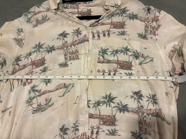 Aerie Hawaiian Button Oversized Down Shirt - Image 3