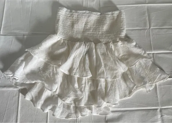 SheIn White Ruffled Skirt - Image 3