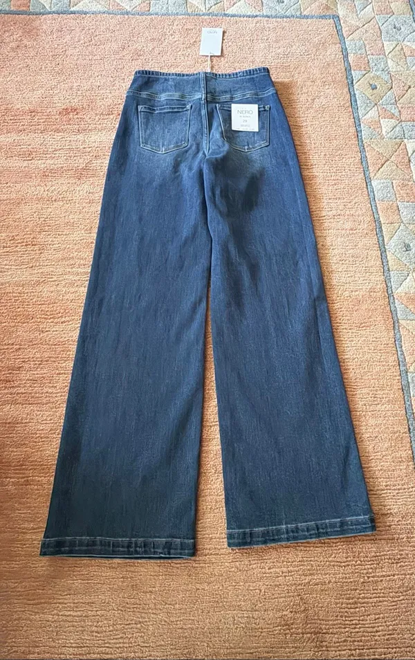 NERO by Blenca Wide Leg Jeans Size 29 Blue Stretch Denim NWT - Image 8