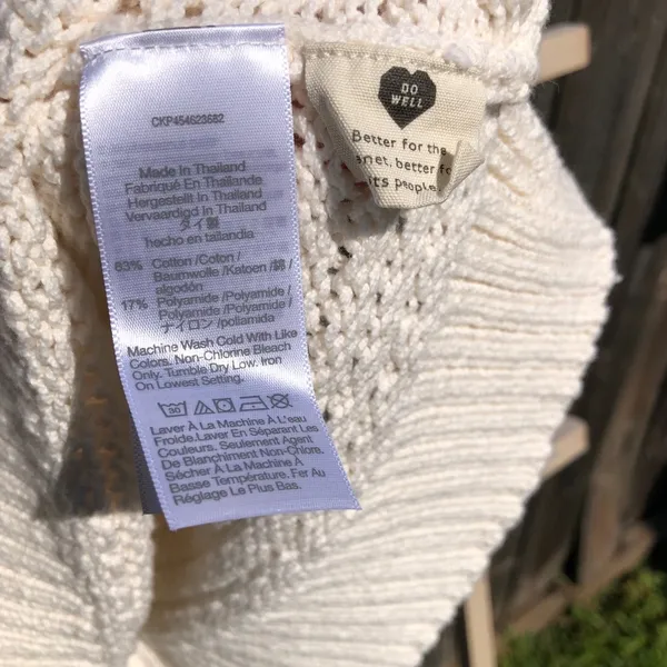 Madewell Cream Knit Tank Sweater Vest | Size S - Image 6