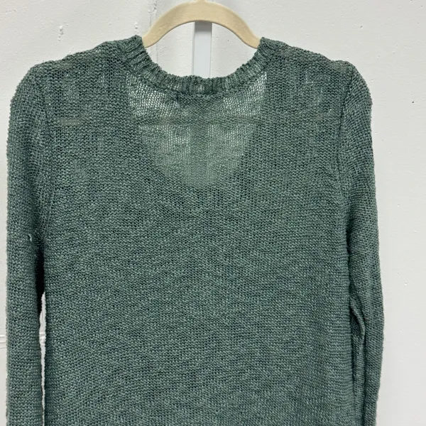 Pink Republic Dried Sage Green Lace Trim Knit Sweater PF522547SK-112 Large - Image 6