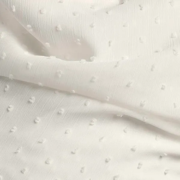 Lulus A Chance on Romance White Swiss Dot Asymmetrical Midi Dress Junior Size Large - Image 5