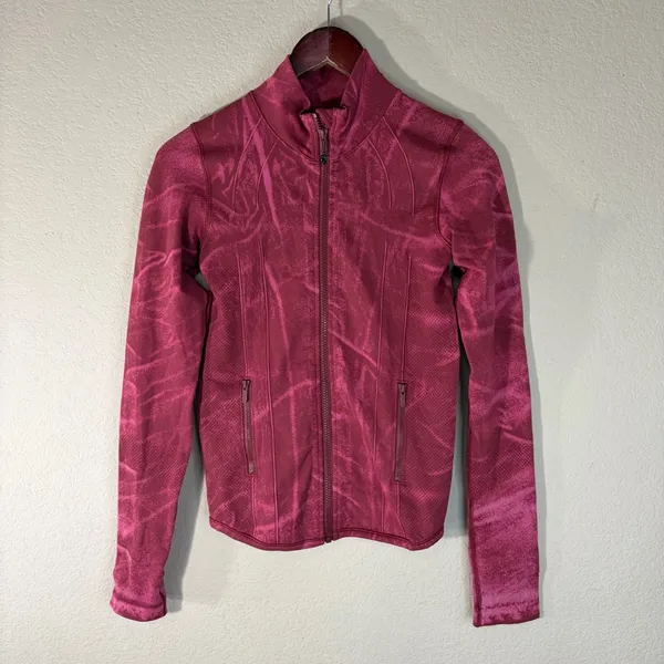 Lululemon‎ Womens Sz 4 Ebb to Street Define Jacket Chianti Red Outdoor Gym Comfy - Image 3