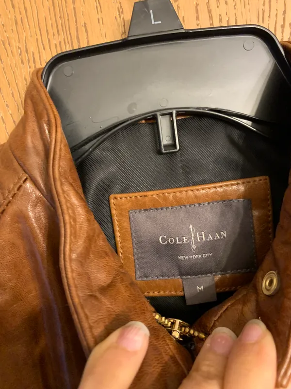 Cole Haan Brown Genuine Leather Jacket - Image 4