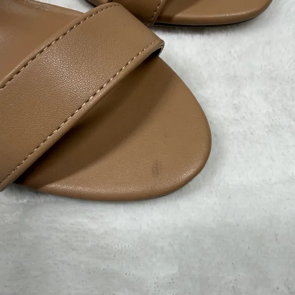 Madden Girl Beella Tan Nude Ankle Strap Block‎ Heel Sandals Women Size 8 - Image 4