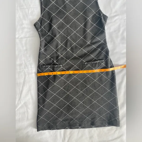 Sharagano Sleeveless Dress Gray/White‎ Size 6 - Image 7