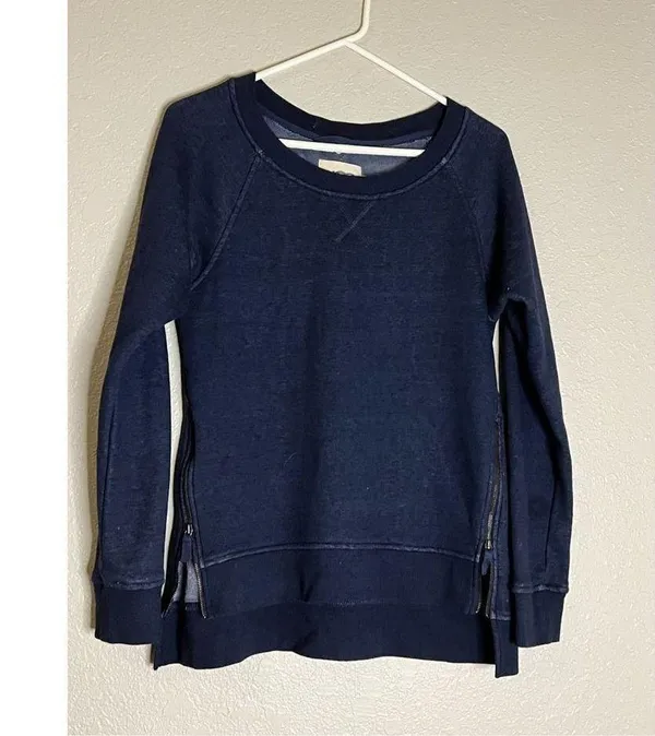 UGG Australia Fleece Side Zip Morgan Sweatshirt Women's M Round Neck Sweater - Image 2