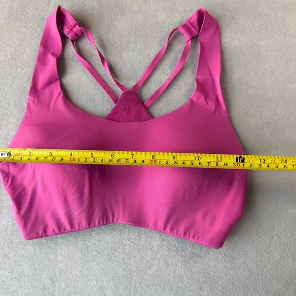 Move Theology Womens Strappy Racerback Sports Bra Magenta Pink Size S - Image 5