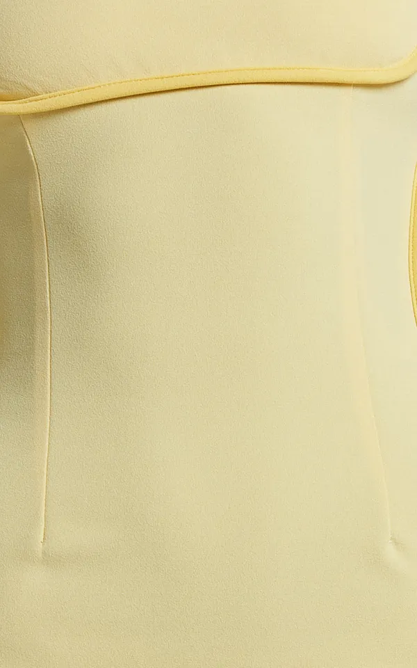 New Showpo ABEGAILLE Midi Dress Bodycon Dress In Lemon - Image 7
