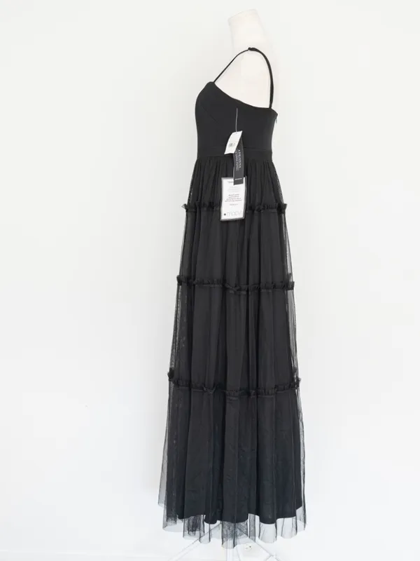 Adrianna Papell - Ruffle Tiered Mesh Sleeveless Gown - Image 7
