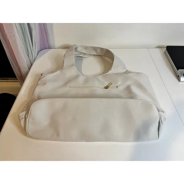 Sweeford NEW White Everyday Casual Water-Resistant Shoulder Purse Tote Bag - Image 2