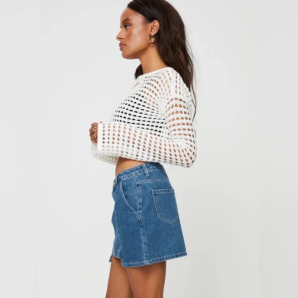 Princess Polly Trevina Denim Mini Skirt Mid Wash - Image 3
