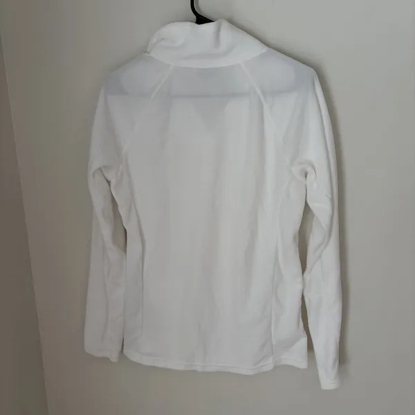 Columbia M White Fleece 1/4 Zip Mock Neck Pullover Sweatshirt Outdoor Camping - Image 5