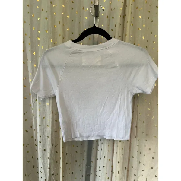 Budweiser PacSun Eagle Graphic Raglan Crewneck Raw Hem Cropped Baby Tee T-Shirt - Image 4