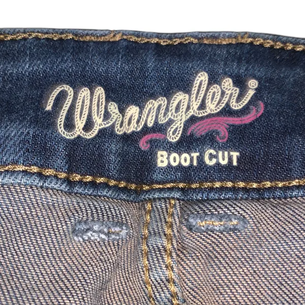 Wrangler Western Bootcut Jeans Embroidered Pockets Womans 35X34 - Image 5