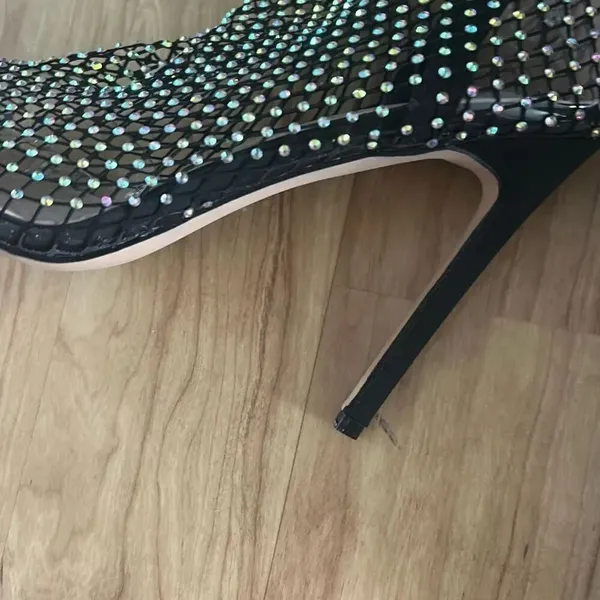 Women's Rhinestone Shoes Fashion Solid Color High Heels Pointed Boots Trendy Sex - Image 7