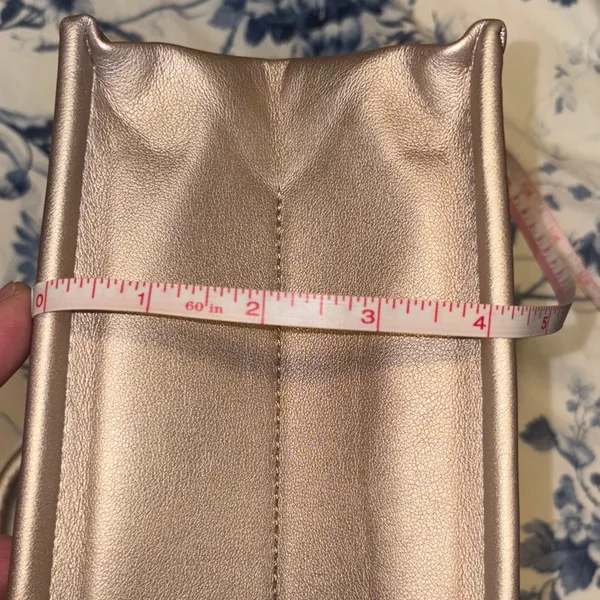 Quilted Metallic Satchel Gold - Image 5