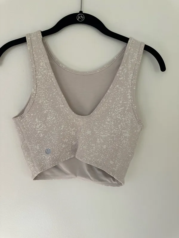 Lululemon Energetic Edge Cropped Tank Light Chrome 4 - Image 2