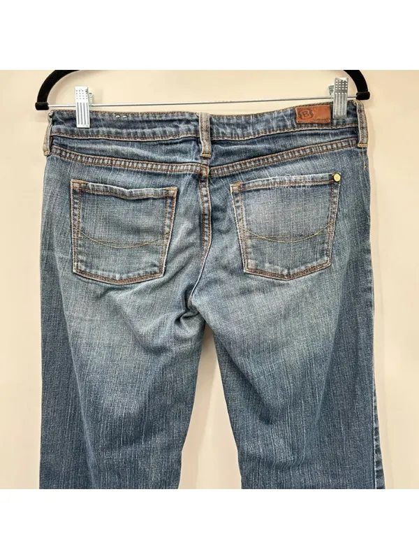 Bullhead Huntington Vintage Low Slung Stone Washed Flare Jeans Size 7 Juniors - Image 3