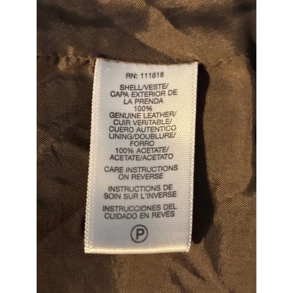 Michael Michael Kors Brown Suede Leather Jacket Contrast Stitch Buckle Large - Image 7