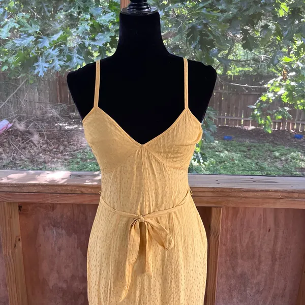 Los Angeles Atelier & Other Stories Yellow Belted Maxi Dress Size 2 - Image 4